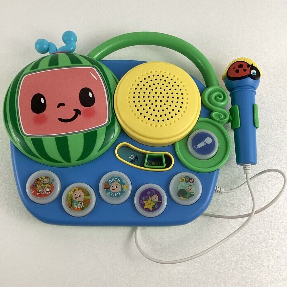 Cocomelon My First Sing Along Boombox Musical Microphone Speech Sounds Moonbug